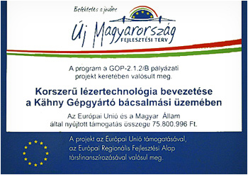 K�hny Egyedi G�pgy�rt�s B�csalm�s